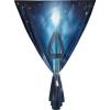 Adjustable Blackout Shades, Blue Portable Blackout Curtain, Birth Night Christmas Star Print Adjustable Temporary Blackout Shades,59W x84L Inch, for Nursery,Children Kids Bedroom or Travel Use view 1