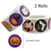 1000 PCS Halloween Stickers, Round Halloween Stickers for Kids Self Adhesive Sticker Roll Labels with Pumpkin, Bat, and Spider, Kid's Stickers Decals for Halloween Praty Decorations view 2