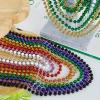 EOBOH 50PCS Mardi Gras Beads, Metallic 10 Kinds of Bead Necklace Party Favors, 33" Mardi Gras Necklace Stuff, Festival Parade Throw Accessories for Wedding Birthday Celebrations Decorations view 3