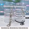 10CM Figure Display Bag with Keychain Elliptical Blind Box Doll Storage Transparent PVC Bag Hanging Model Walking Display Bag(not include doll) (Purple) view 3