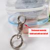 10CM Figure Display Bag with Keychain Elliptical Blind Box Doll Storage Transparent PVC Bag Hanging Model Walking Display Bag(not include doll) (Purple) view 4