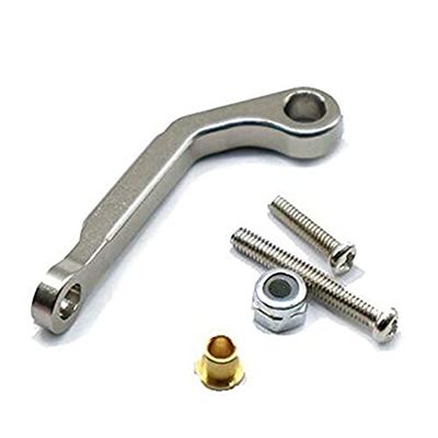 BrewJa for WPL B1 B14 B24 C14 C24 B16 B26 B36 Q60 Q63 Q64 Q65 RC Car Spare Parts Metal Servo Pull Rod (Color : Gray)