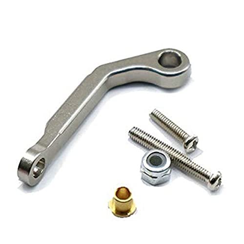 BrewJa for WPL B1 B14 B24 C14 C24 B16 B26 B36 Q60 Q63 Q64 Q65 RC Car Spare Parts Metal Servo Pull Rod (Color : Gray)
