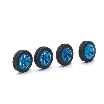 BrewJa Metal Upgrade Racing Wheel Soft Tire Skin for WLtoys 1/28 284131 K969 K979 K989 K999 P929 P939 MINI-D MINI-Q MINI-Z RC Car Parts (Color : Sky Blue)