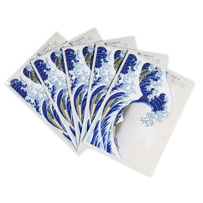 120PCS The Greate Wave Printing Art Card Sleeves for Small ygo Japanese Sized Card Standard Sized Cards (62x89mm Glossy)