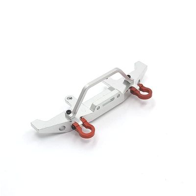 BrewJa Upgrade Metal Front Bumper for WPL C14 C24 C34 C44 B14 B16 B24 B36 HengLong JJRC FeiYu RC Car Parts (Color : Silver)
