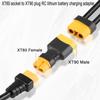 QIANRENON XT60 Female to XT90 Male RC Lithium Battery Charging Conversion Connector XT60 Socket to XT90 Plug ESC Adapter, for Model Drone RC Car Quadcopter, 2 Pcs view 3