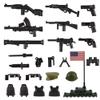 HIMIRICH Military Weapons Pack 24 Pcs U.S. Accessories Kits Toys, Army Equipment Gear WW2 Guns for Boys 6+, Compatible with Mini Figure of Major Brand view 1