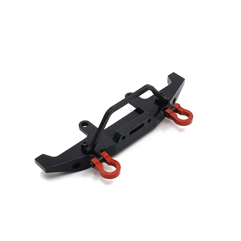 BrewJa Upgrade Metal Front Bumper for WPL C14 C24 C34 C44 B14 B16 B24 B36 HengLong JJRC FeiYu RC Car Parts (Color : Black)