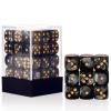 36 Pieces 12mm 6 Sided Mini Dice Set,Pearl Pattern D6 Game Dice Set,6 Sided Standard Game Dice for Board Games Dice Games Classroom Teaching Dices Game, with Portable Gaming Box(Black) view 1