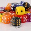 36 Pieces 12mm 6 Sided Mini Dice Set,Pearl Pattern D6 Game Dice Set,6 Sided Standard Game Dice for Board Games Dice Games Classroom Teaching Dices Game, with Portable Gaming Box(Black) view 3
