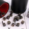 36 Pieces 12mm 6 Sided Mini Dice Set,Pearl Pattern D6 Game Dice Set,6 Sided Standard Game Dice for Board Games Dice Games Classroom Teaching Dices Game, with Portable Gaming Box(Black) view 4