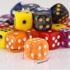 36 Pieces 12mm 6 Sided Mini Dice Set,Translucent Colors D6 Game Dice Set,6 Sided Standard Game Dice for Board Games Dice Games Classroom Teaching Dices Game, with Portable Gaming Box(Orange) view 3