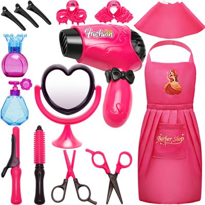 Kids Toys for Girls,Pretend Play Hair Salon Set for Little Girl,Little Toddler Girl Toys Doll Accessories,Kids Hair Salon Playset Toys for 3 4 5 6 7 8 9 Year Old Girls Christmas Brithday Gifts Ideas