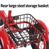 Kids Cruiser Bike for 3-8 Years Old,Outdoor Pedal Tricycle with Front Brake for Traveling Shopping,Kids Tricycle with Large Rear bakset,Height Adjustable Saddle/Handlebar,Spoke Pneumatic Wheel view 4
