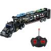 CALEST Remote Control Car Transporter Truck Includes 6 Cars, 14" 1:48 Car Transporter Semi Truck Toy, Equipped with 2 Rechargeable Batteries, Gifts Ideas for Boys Age 3-8 Year Old view 1