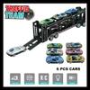 CALEST Remote Control Car Transporter Truck Includes 6 Cars, 14" 1:48 Car Transporter Semi Truck Toy, Equipped with 2 Rechargeable Batteries, Gifts Ideas for Boys Age 3-8 Year Old view 3
