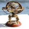 Brass Globe Golden Polish Globe Showpiece Armillary Sphere Nautical Office College Table Top Dcor view 1