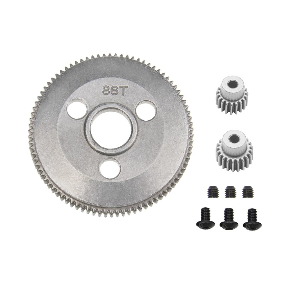 XSYGO Metal Steel 48P 86T Spur Gear with 19T 21T Pinions Gear Sets for Traxxas 1/10 Slash 2WD Upgrade Parts (Replace Part 4686)