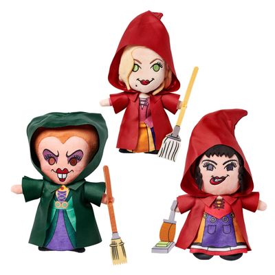 Disney Store Sanderson Sisters Plush Set Hocus Pocus Trio Set Small 6 inch Winifred, Sarah & Mary Bewitching Halloween Magic Collector's Special
