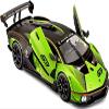 Lambo Essenza SCV12#63 Green Metallic and Black Race Series 1/24 Diecast Model Car by Bburago 28017grn view 3