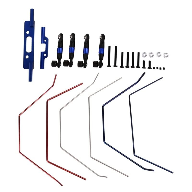 BrewJa Front and Rear Wide Sway Bar Anti Roll Bar Kit for Traxxas Slash 2WD 1/10 RC Car Upgrade Parts