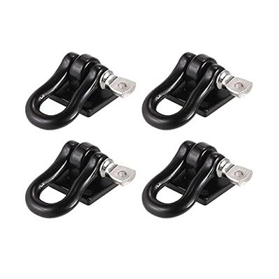 BrewJa 4Pcs Trailer Towing Buckle Tow Shackle Hook for 1/10 RC Rock Crawler Axial SCX10 Traxxas TRX4 Tamiya D110 RC Car Truck