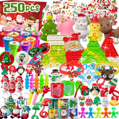 250PCS Christmas Toys for Kids Christmas Gift, Assortment Xmas Toys for Party Favors, Pinata Goodie Bag Stuffers, Stocking Stuffers, Advent Calendar, Prizes For Kids Classroom Rewards