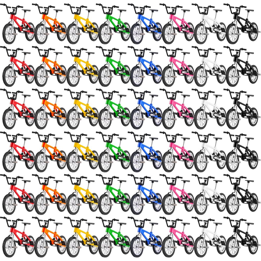 Poen 24 Pcs Kids Mini Finger Bikes Party Favors Miniature Fidget Bicycle Toy Metal Finger Bikes for Students Class Prizes Birthday Gift Goodie Bag Stuffers Carnival Prizes Christmas Stocking Fillers