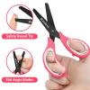 Asdirne Kids Scissors - Safety Children Scissors with Blunt Tip Stainless Steel Blades and Soft Grip, Great for Home and School, Pink, 13.5cm view 3