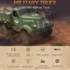 GoolRC RC Military Truck, 1:16 Scale Remote Control Car, 6WD RC Army Car, All Terrain Off-Road RC Truck, 2.4GHz Electric Military Transporter Vehicle with Headlights for Adults view 2