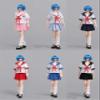 1/12 Scale Female Clothes,Female Student Clothes Set Sailor Suit Tops Pleated Skirt Shoes Costume Outfit Cloting for 6inch PH TBL Action Figure Body (Blue-Short Version) view 2