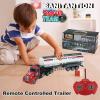 CALEST Remote Control Semi Truck Fuel Trailer, 14" 1:48 Fuel Trailer Truck Toy, Equipped with 2 Rechargeable Batteries, Gifts Ideas for Boys Age 3-8 Year Old view 2