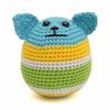Colorful Dog Puppy Ball Crochet Doll Handmade Amigurumi Plush Toy VAC (Blue) view 1