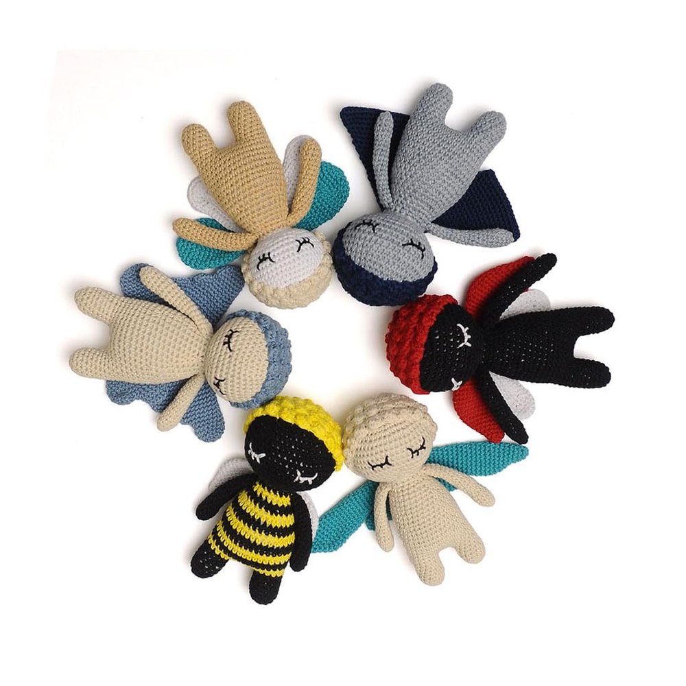 Insect Collection Crochet Doll Handmade Amigurumi Plush Toy VAC (Moth)