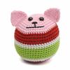 Colorful Dog Puppy Ball Crochet Doll Handmade Amigurumi Plush Toy VAC (Pink) view 1