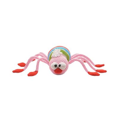 Silly Colorful Spider Crochet Doll Handmade Amigurumi Plush Toy VAC