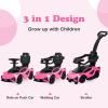 OLAKIDS 3 in 1 Ride on Push Car, Licensed Lamborghini SIAN Baby Sliding with Parent Control Handle Universal Wheels Guardrails, Toddlers Walking Toy with Music, Under Seat Storage (Roseate) view 3
