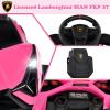 OLAKIDS 3 in 1 Ride on Push Car, Licensed Lamborghini SIAN Baby Sliding with Parent Control Handle Universal Wheels Guardrails, Toddlers Walking Toy with Music, Under Seat Storage (Roseate) view 4