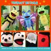 Lenwen 6 Pcs Animal Hand Puppets Bulk with Working Mouth 10 Inches Plush Puppets for Valentine's Day Toddlers Kids Storytelling Imaginative Role Play Show Birthday Party Gifts(Insect) view 3