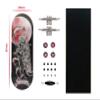 RACOFSB Pro Fingerboard 34mm Wooden Board Professional Finger Skateboard Trucks CNC Swirl Wheels (Death) view 2