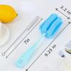 8PCS Bottle Brush Sponge Cup Brush with Straw Brushes Long Handle Cleaner Brush for Baby Bottle Glasswares Mugs Cups Kitchen Clean (4 Bottle Brushes + 4 Straw Brushes) view 2