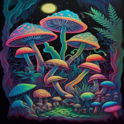 1000 Piece Adult Puzzle, Colorful Jungle Mushroom, Puzzle Educational Gift, Room Decor or Wall Decor Exercise Willpower Birthday Gifts