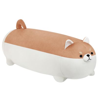 AFAN Shiba Inu Stuffed Animal Plush Kawaii Corgi Dog Plush Pillows Cute Soft Dog Toy Plushies Gifts for Boys Girls Kids (Brown, 27.5 Inch)