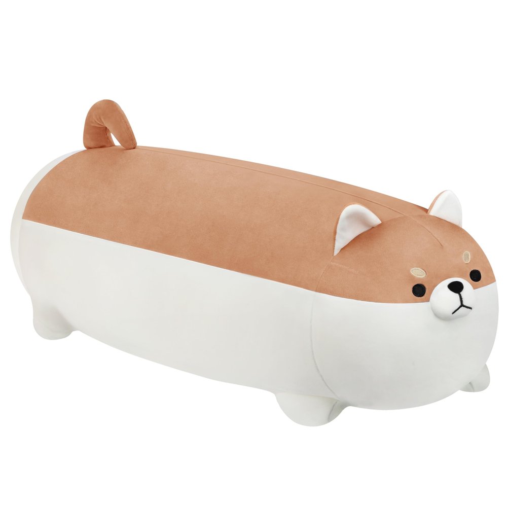 AFAN Shiba Inu Stuffed Animal Plush Kawaii Corgi Dog Plush Pillows Cute Soft Dog Toy Plushies Gifts for Boys Girls Kids (Brown, 27.5 Inch)
