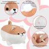 AFAN Shiba Inu Stuffed Animal Plush Kawaii Corgi Dog Plush Pillows Cute Soft Dog Toy Plushies Gifts for Boys Girls Kids (Brown, 27.5 Inch) view 3