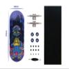 RACOFSB Pro Fingerboard 34mm Wooden Board Professional Finger Skateboard Trucks CNC Swirl Wheels (Alien) view 2