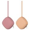 Swelive 2 Pack Silicone Pacifier Holder Case, Portable Pacifier Case For Diaper Bag, BPA Free Newborn Baby Pacifiers Silicone Pouch For Boys & Girls (Apricot+Powder Rose) view 1