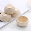 COHEALI Small Wooden Bowls Set 4Pcs Unfinished Mini Pinch Bowls for Diy Crafts Dollhouse Accessories Kids Sensory Play and Mud Kitchen view 3