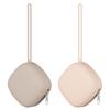 Swelive 2 Pack Silicone Pacifier Holder Case, Portable Pacifier Case For Diaper Bag, BPA Free Newborn Baby Pacifiers Silicone Pouch For Boys & Girls (Light Grey+Shifting Sand) view 1
